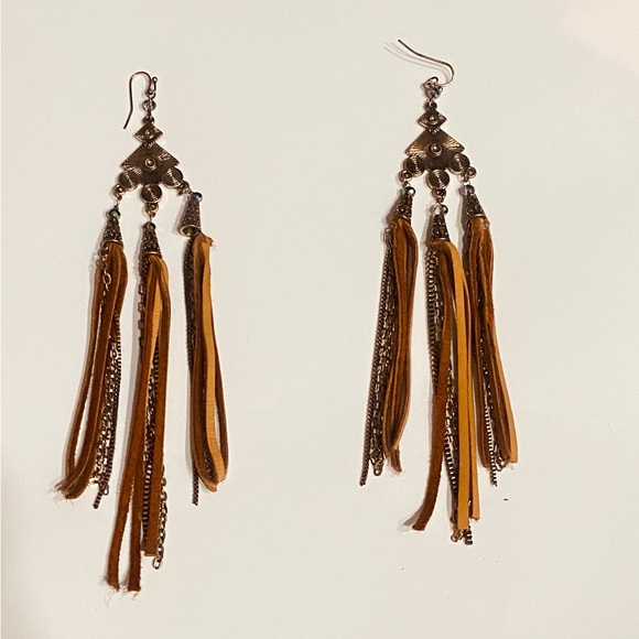 Free People Jewelry - Free People Boho Fringe Statement Earrings